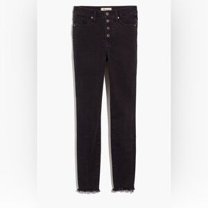 MADEWELL 10” HIGH RISE SKINNY JEANS BERKELEY BLACK BUTTON THROUGH EDITION 28 T